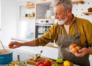 Soft food meal for Brenham dental implant patient