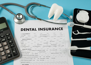 A dental insurance claim form