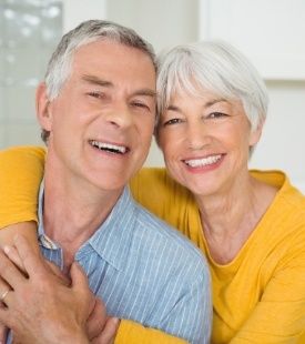 older couple smiling together