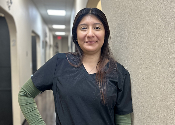 Dental office receptionist Stefany